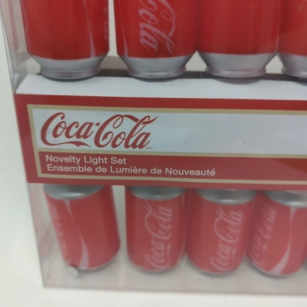 Coca Cola Coke Cans‎ Christmas String Lights Set of 10 Kurt Adler CC0748 New